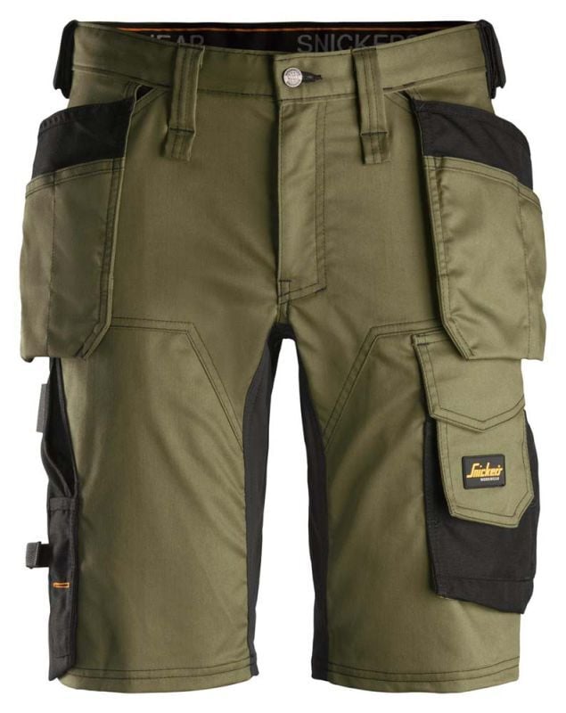 Snickers AllroundWork 6141 Stretch - Korte werkbroek - Olijf - 56 Snickers AllroundWork 6141 Stretch - Korte werkbroek - Olijf - 56