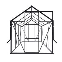 Royal Well Kate II Full Options - Tuinkas - Zwart - 217x192x253 cm - Veiligheidsglas