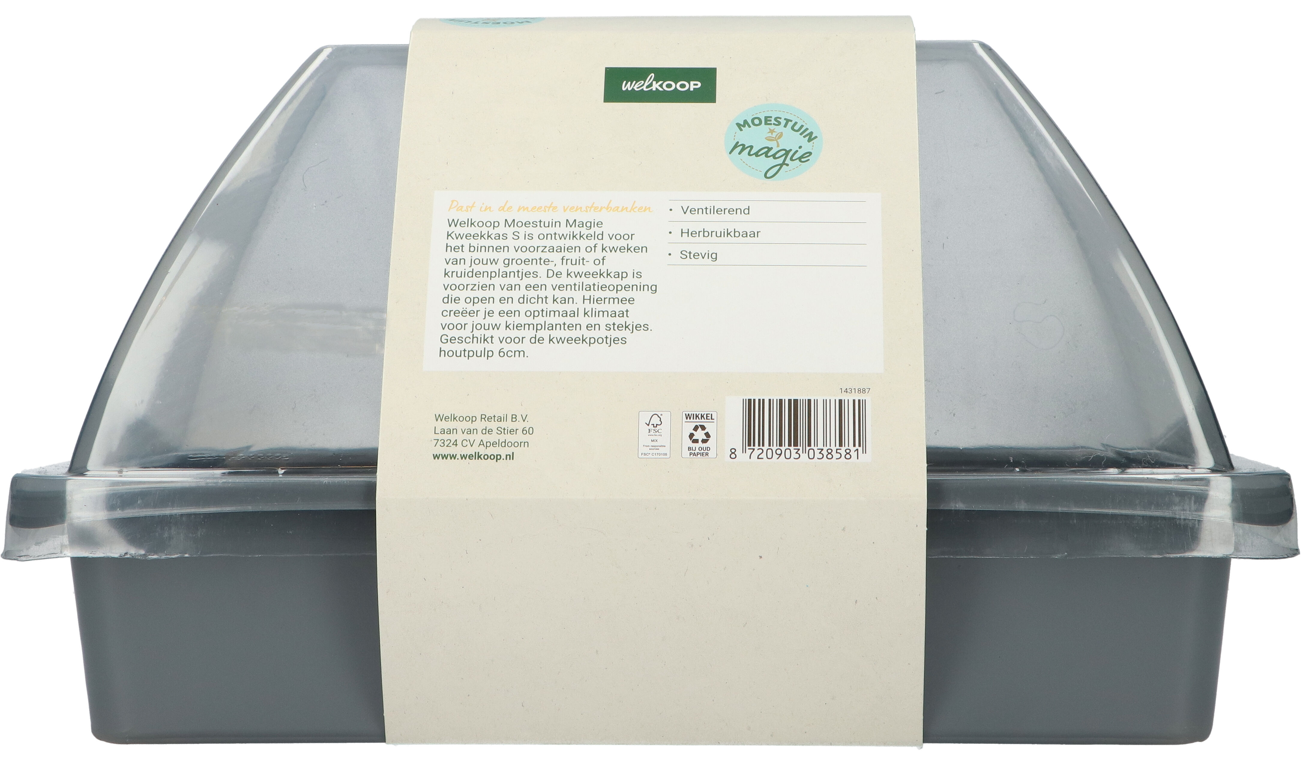 Welkoop Moestuin Magie - Kweekbak Belucht KL - 18x29x19 cm