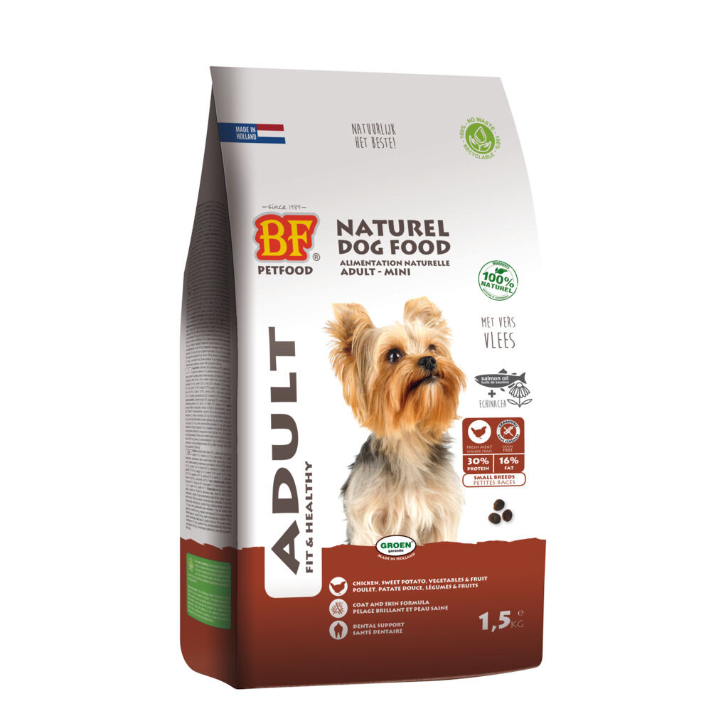 BF Petfood Adult Small Breed - Hondenvoer - 1.5 Kilogram - kip BF Petfood Adult Small Breed - Hondenvoer - 1.5 Kilogram - kip