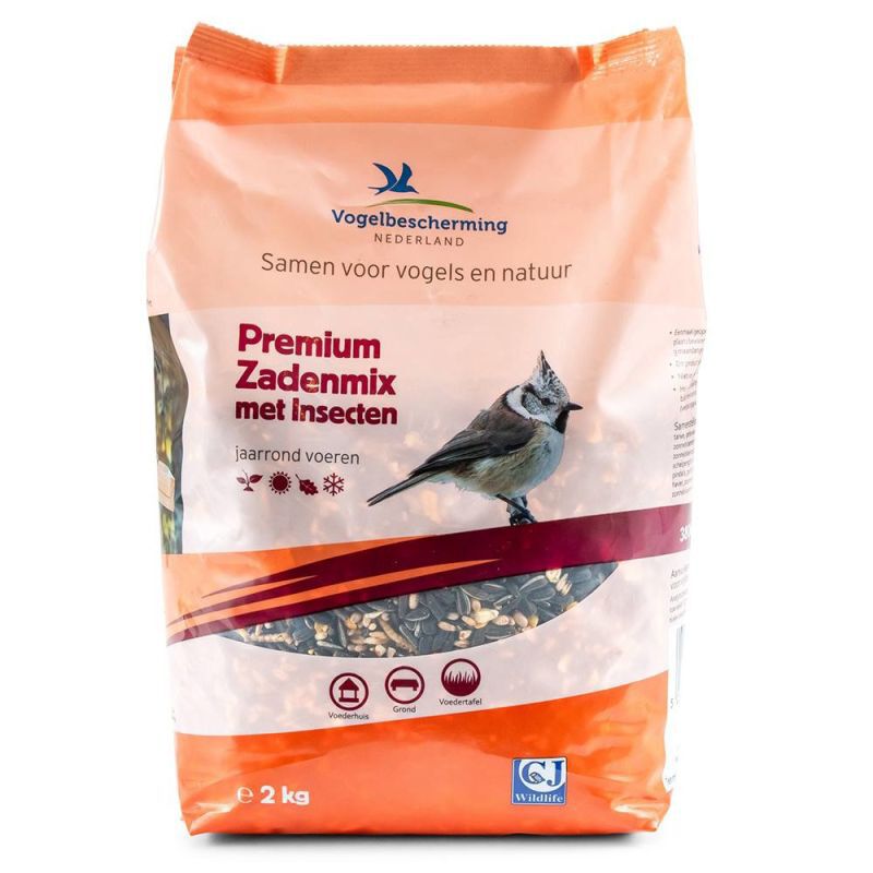 Vogelbescherming - Premium Zadenmix  met Insecten - Tuinvogelvoer