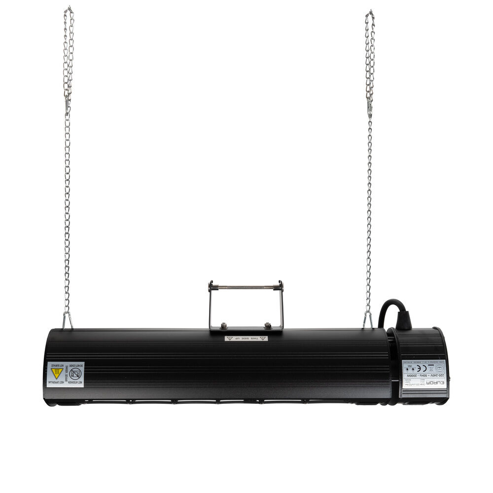 Eurom Golden 200  Ultra RCD - Hangende terrasverwarmer - Zwart - 2000 W