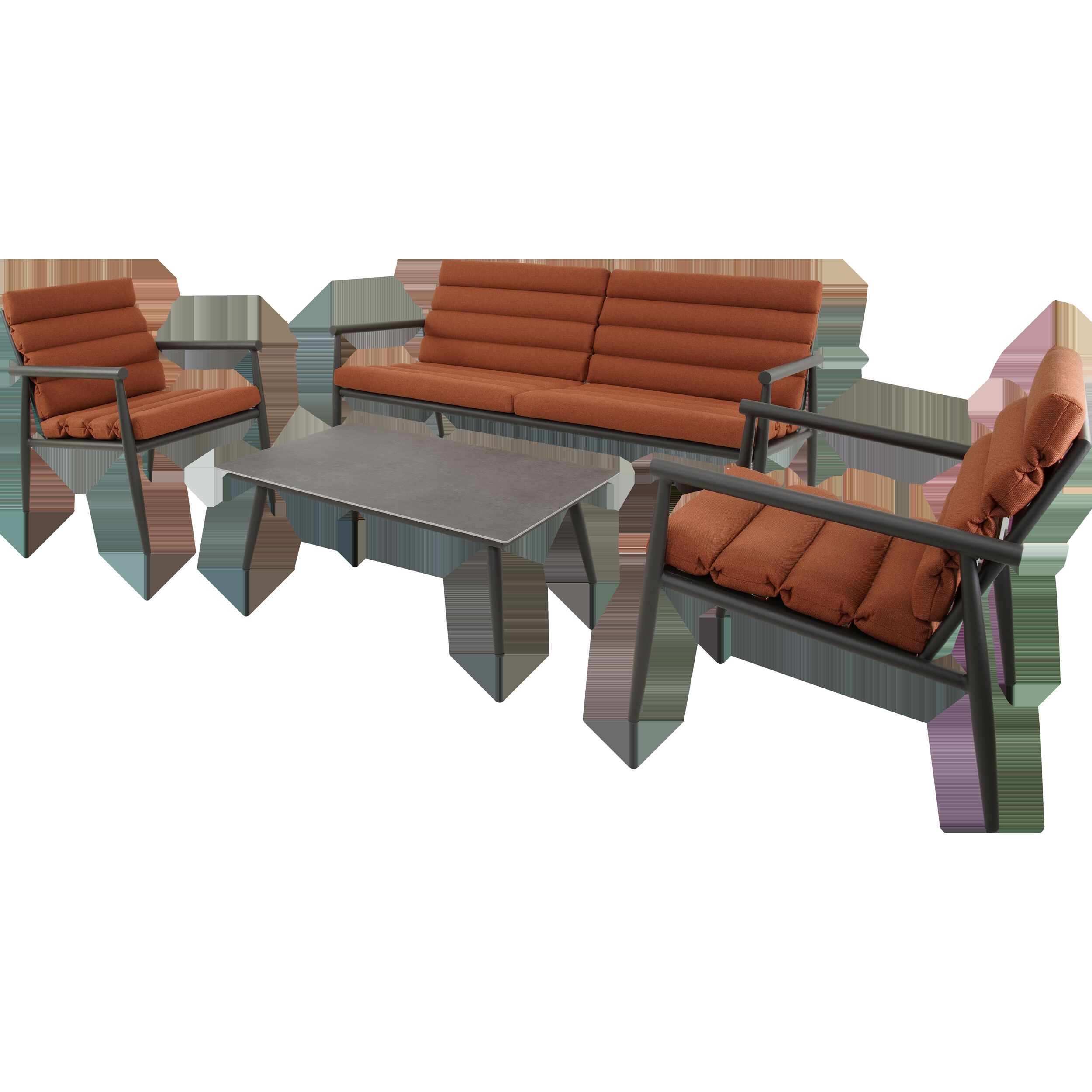 Lesli Living Harper - Loungeset - Terra - 72x76x168 cm