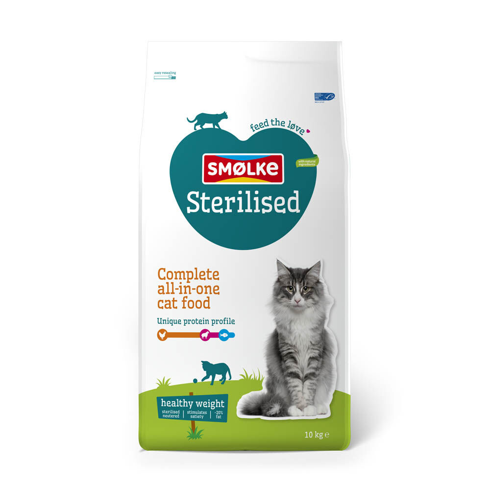 Smölke Sterilised - Kattenvoer - 10 Kilogram - kip Smölke Sterilised - Kattenvoer - 10 Kilogram - kip