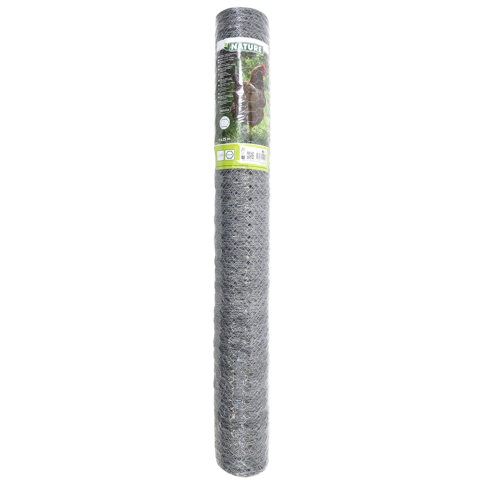 Nature zeshoekig verzinkt 25mm - Gaas - 100 cm - 100x2500 cm - 2500 cm Nature zeshoekig verzinkt 25mm - Gaas - 100 cm - 100x2500 cm - 2500 cm