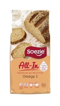 Soezie All-in-mix Omega 3 brood - Broodmeel - 2.5 Kilogram