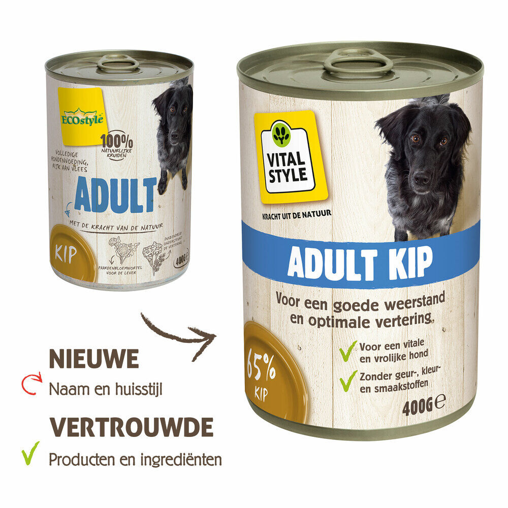 VITALstyle - Hondenvoer - 400 Gram - kip