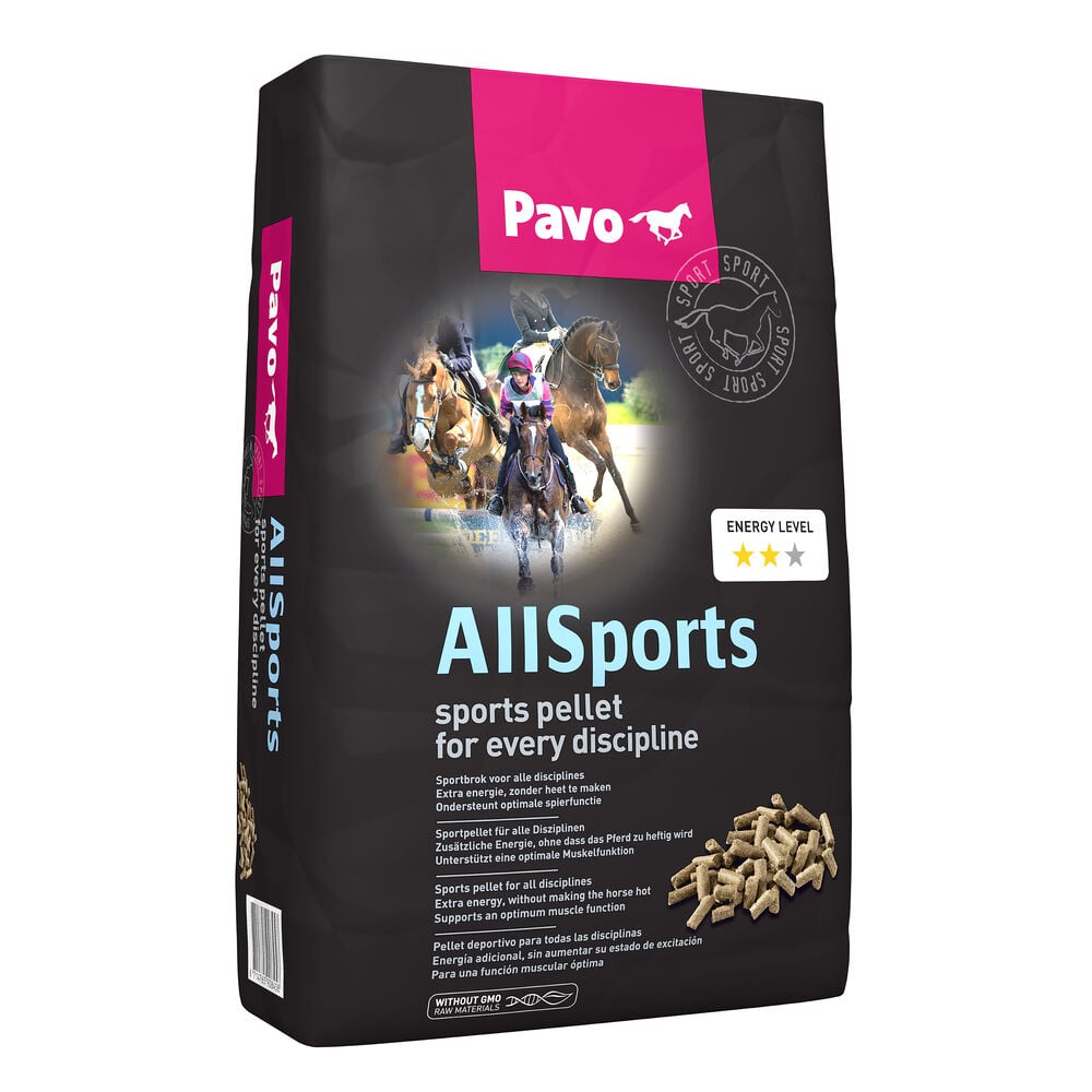 Pavo All Sports - Sport/ Prestatie - Paardenvoer - 20 Kilogram - Zak Pavo All Sports - Sport/ Prestatie - Paardenvoer - 20 Kilogram - Zak