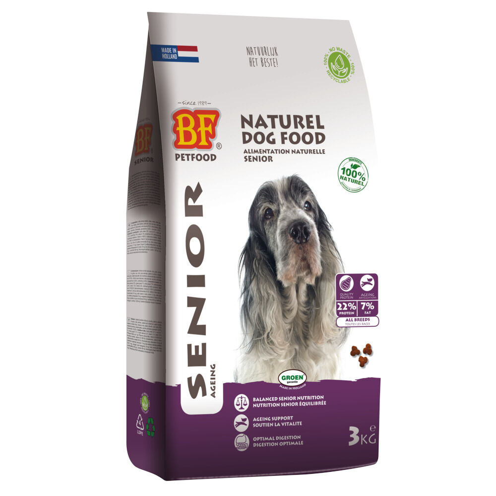 BF Petfood Senior - Hondenvoer - 3 Kilogram - rund BF Petfood Senior - Hondenvoer - 3 Kilogram - rund