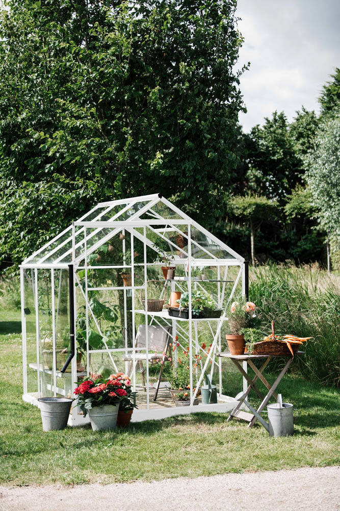 Royal Well Kate I Full Options - Tuinkas - Wit - 217x192x192 cm - Veiligheidsglas