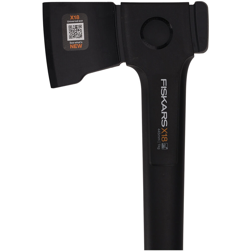 Fiskars X18 - Universele bijl - Zwart, Oranje