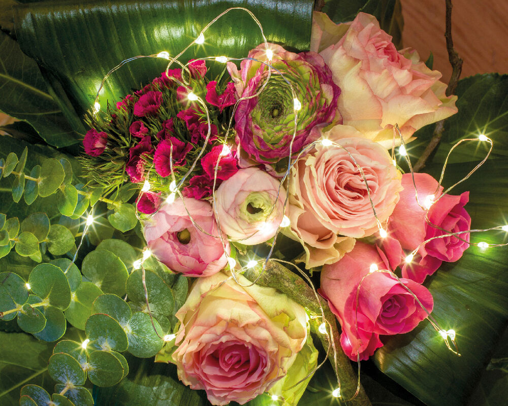 Lumineo Micro- LEDbundel - Batterijverlichting - 40 - Warm wit - 9.5 cm