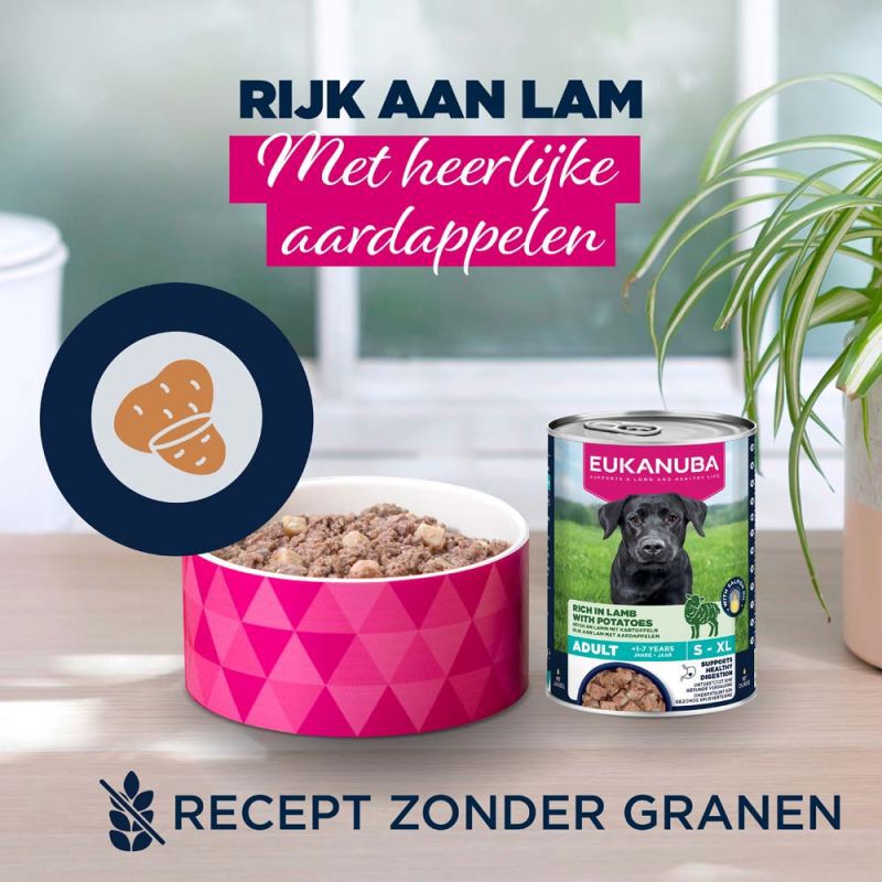 Eukanuba Adult Paté  - Hondenvoer - 400 Gram - lam