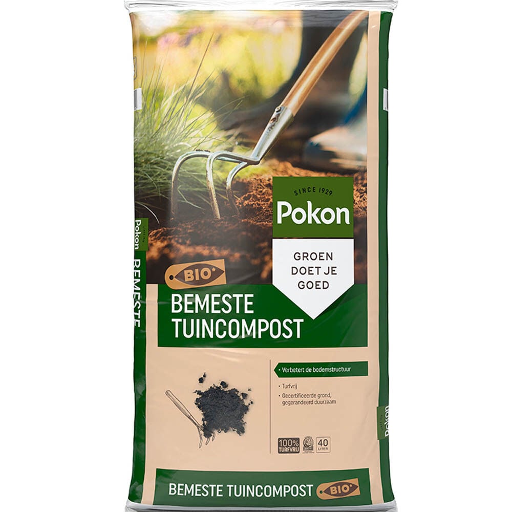 Pokon Bio bemeste tuincompost - Tuingrond - 40 Liter