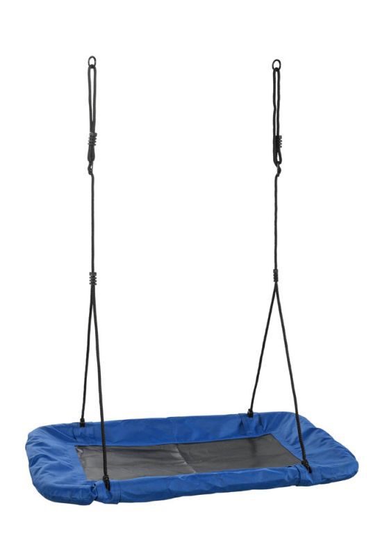 Swing King Canvas Rechthoekig - Nest schommel - Blauw - Canvas|Metaal