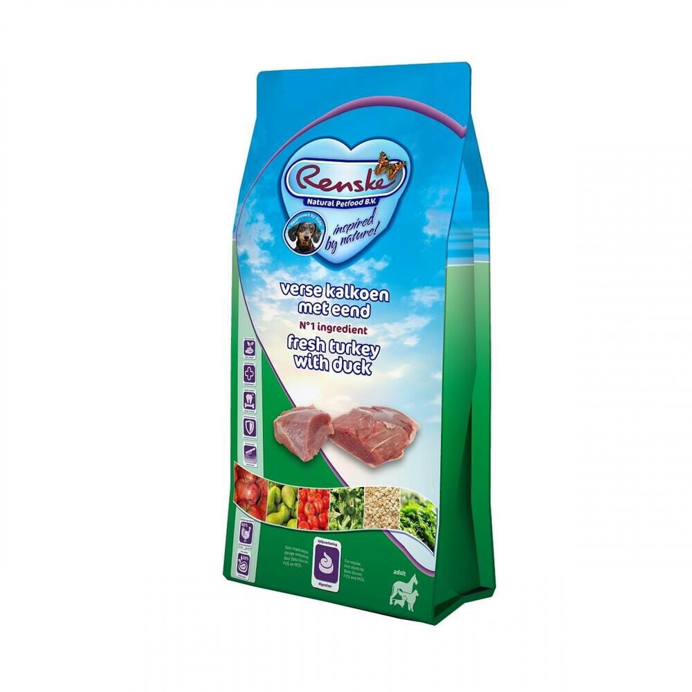 Renske Adult - Hondenvoer - 12 Kilogram - Kalkoen Eend Renske Adult - Hondenvoer - 12 Kilogram - Kalkoen Eend