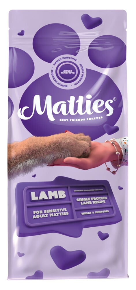 Matties Adult Sensitive - Hondenvoer - 12 Kilogram - lam Matties Adult Sensitive - Hondenvoer - 12 Kilogram - lam