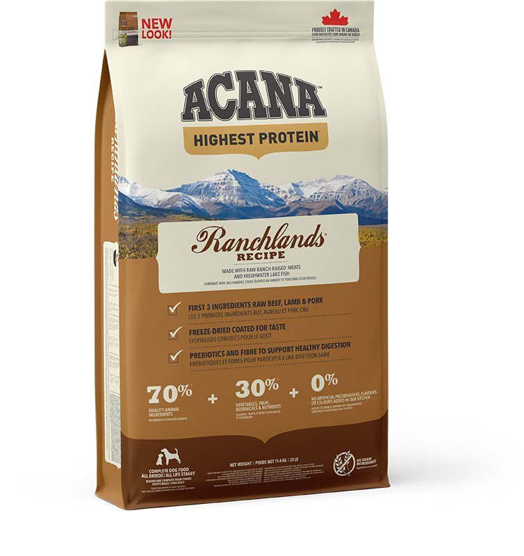 Acana Regionals Ranchlands Dog Highest proteïn - Hondenvoer - 11.4 Kilogram - rund Acana Regionals Ranchlands Dog Highest proteïn - Hondenvoer - 11.4 Kilogram - rund