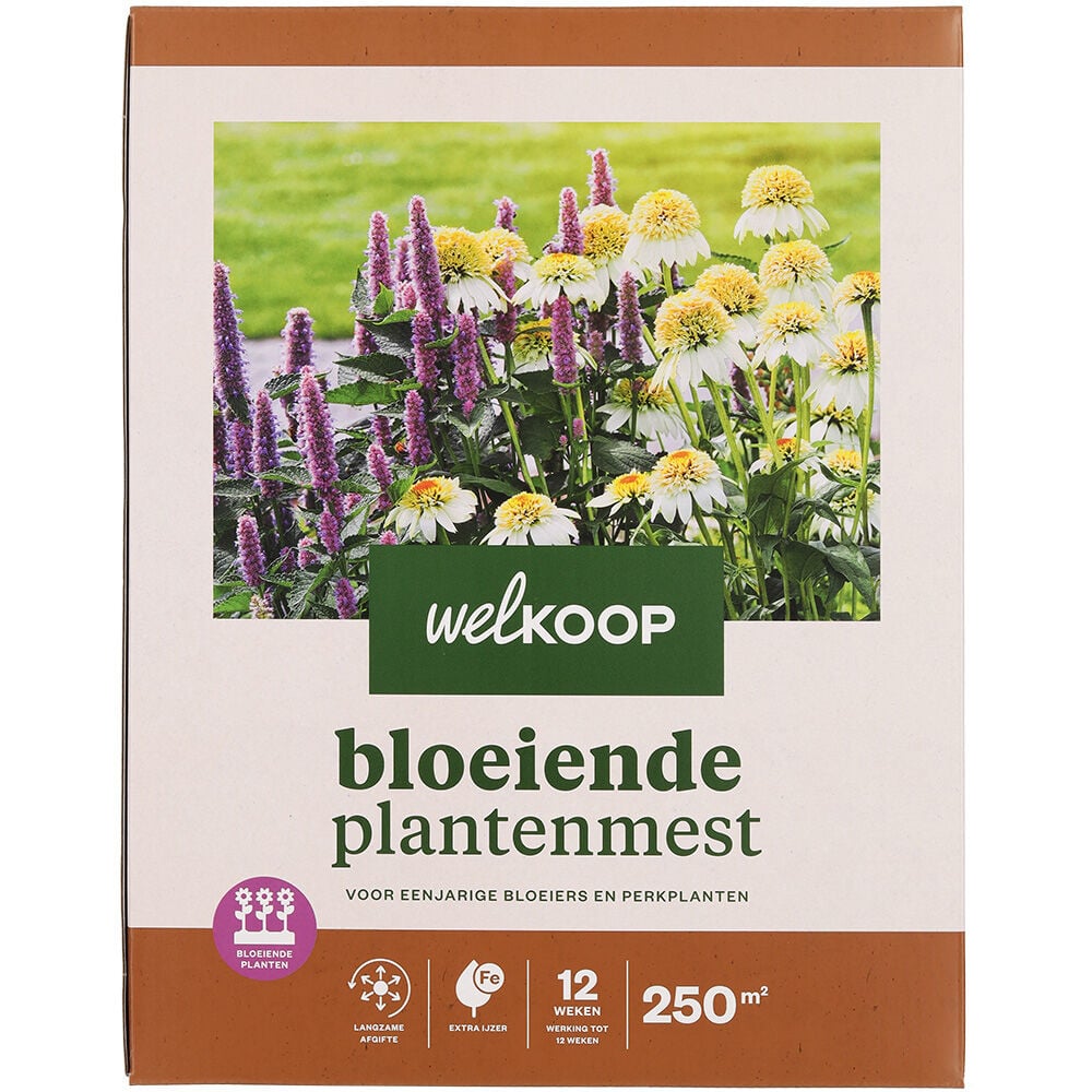 Welkoop - Bloeiende Plantenmest - 250 m2 - 4 Kilogram Welkoop - Bloeiende Plantenmest - 250 m2 - 4 Kilogram