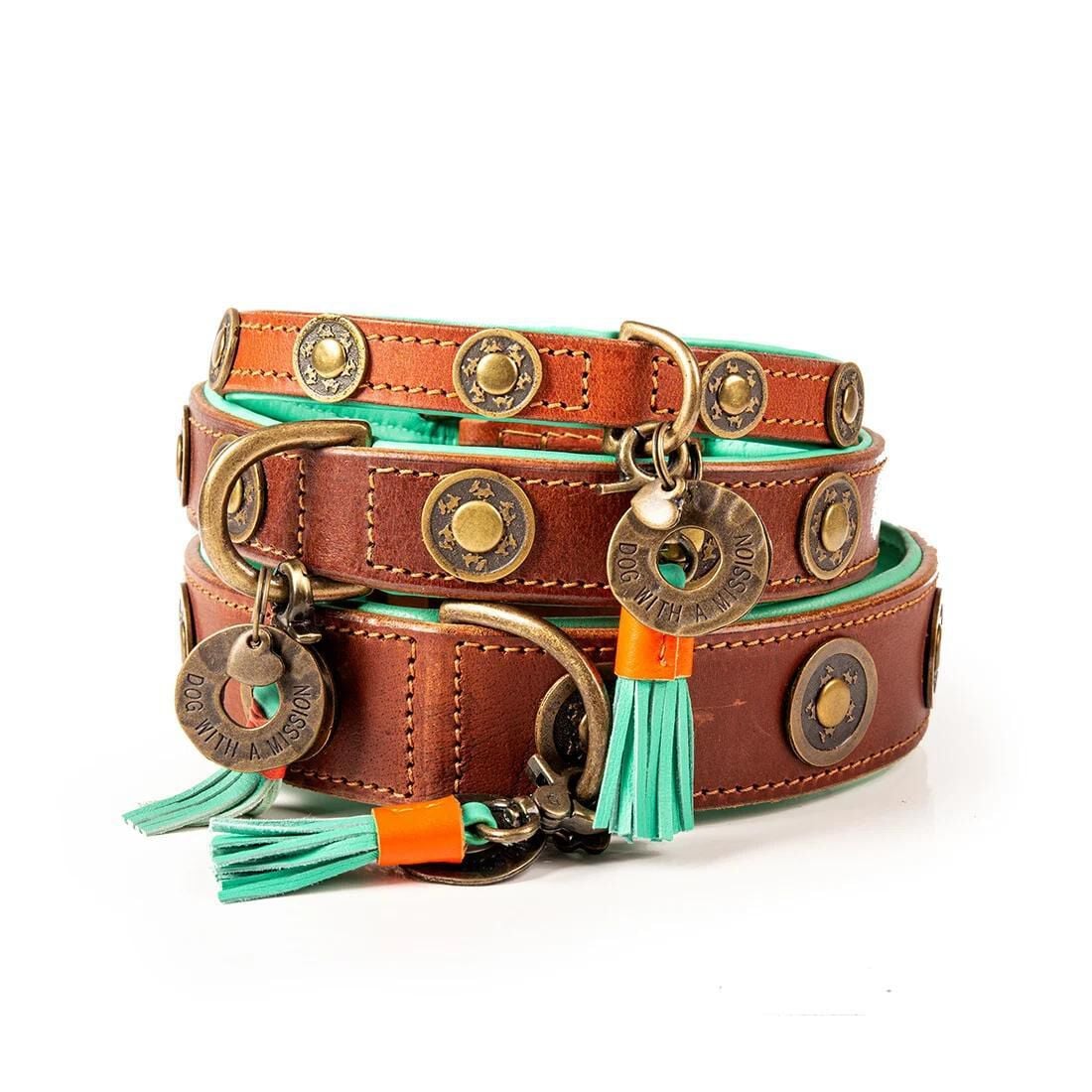 Dwam Urban - Halsband Hond - Bruin - 40 tot 47 cm