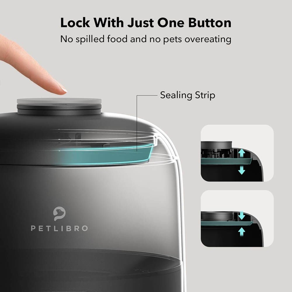Petlibro Air - Automatische Kattenvoerbak - 2 l - Zwart - 1x35.8x1 cm