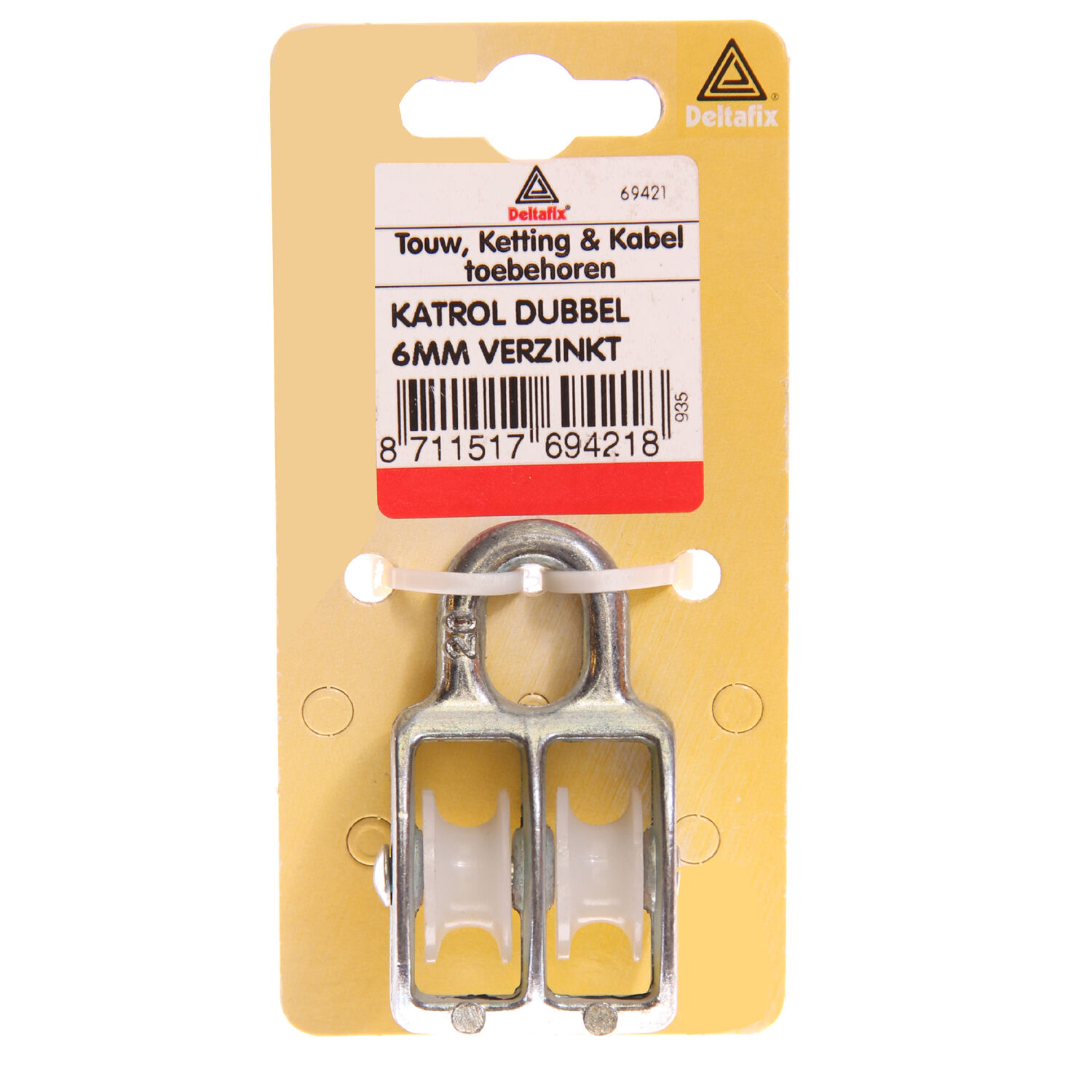 Deltafix dubbel 6mm - Hijskatrol