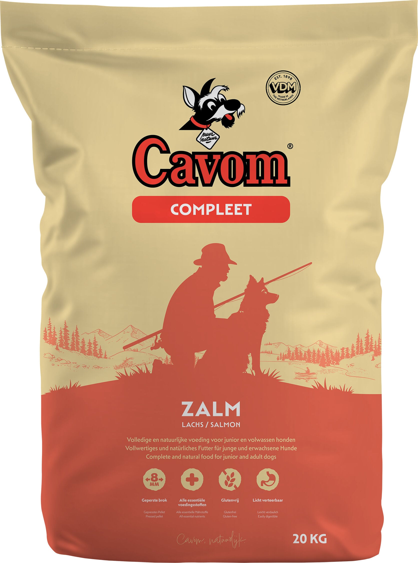 Cavom Compleet - Geperste brokken - Hondenvoer - 20 Kilogram - Zalm Cavom Compleet - Geperste brokken - Hondenvoer - 20 Kilogram - Zalm
