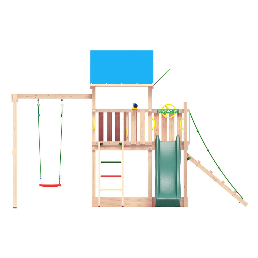 Jungle Gym Kongsberg Grenen - Speeltoestel - Donker groen - Grenenhout