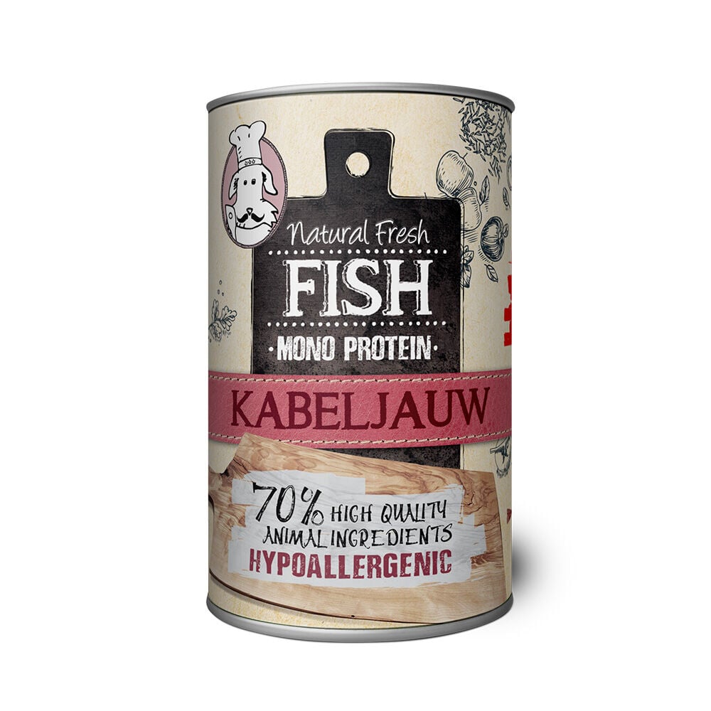Natural Fresh Meat Mono Protein - Hondenvoer - 400 Gram - kabeljauw Natural Fresh Meat Mono Protein - Hondenvoer - 400 Gram - kabeljauw