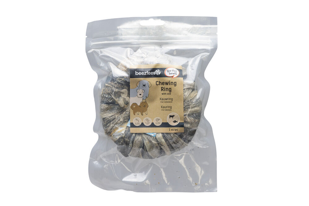 Beeztees Kauwring- Hondensnack - 1 Stuks - Vis - M Beeztees Kauwring- Hondensnack - 1 Stuks - Vis - M