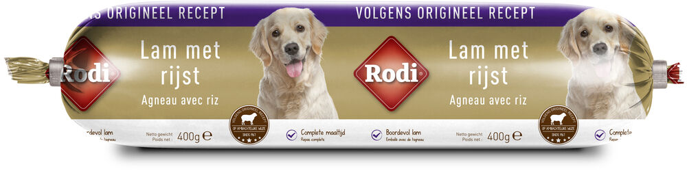 RODI Worst - Hondensnack - 400 Gram - rijst, lam RODI Worst - Hondensnack - 400 Gram - rijst, lam