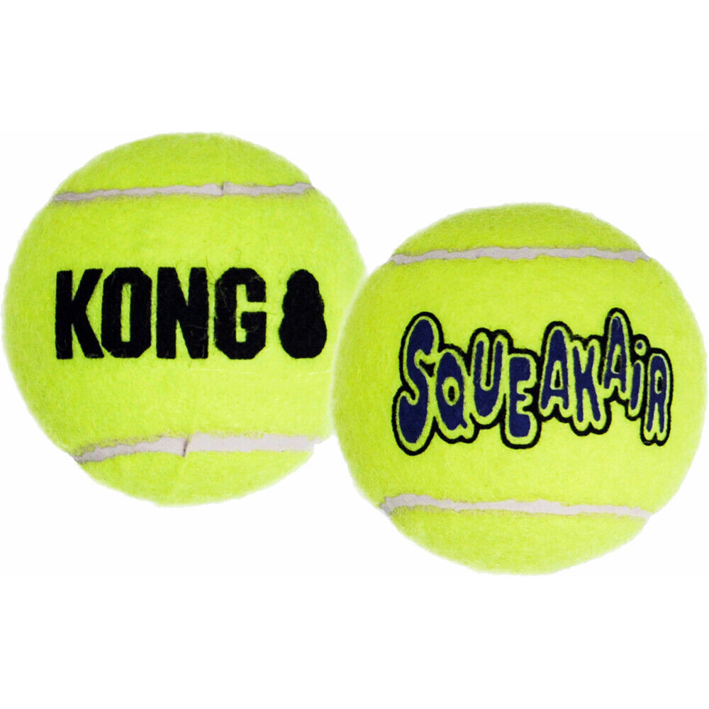 Kong Air Dog Squeaker Tennisbal met piep - Hondenspeeltje - geel - 31x6.3x6.5 cm - M