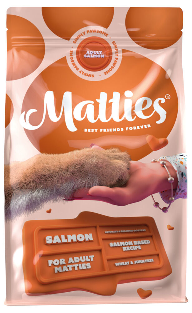 Matties Adult Salmon - Hondenvoer - 3 Kilogram - kip, zalm Matties Adult Salmon - Hondenvoer - 3 Kilogram - kip, zalm