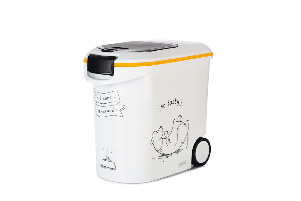 Curver Dis - Hond - Voercontainer - 35 Liter - Wit Grijs