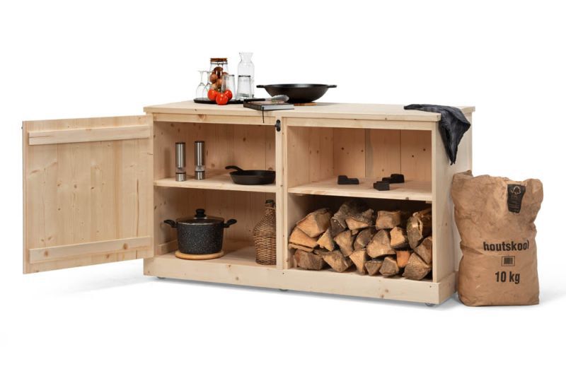 Volente Pepijn - Buitenkeuken - Bruin - 1x156x62 cm