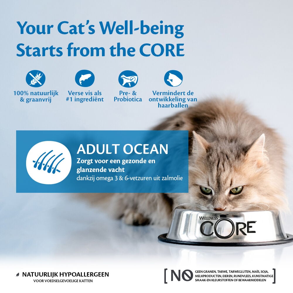 Wellness Core Adult Ocean - Kattenvoer - 1.75 Kilogram - tonijn, zalm