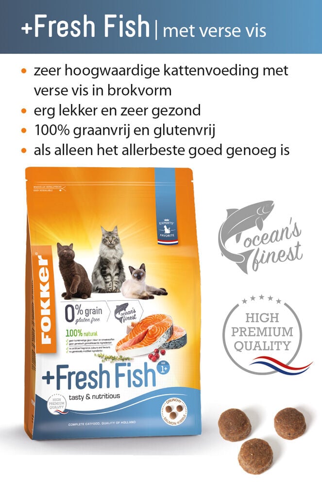 Fokker Fresh Fish - Kattenvoer - 7 Kilogram - zalm