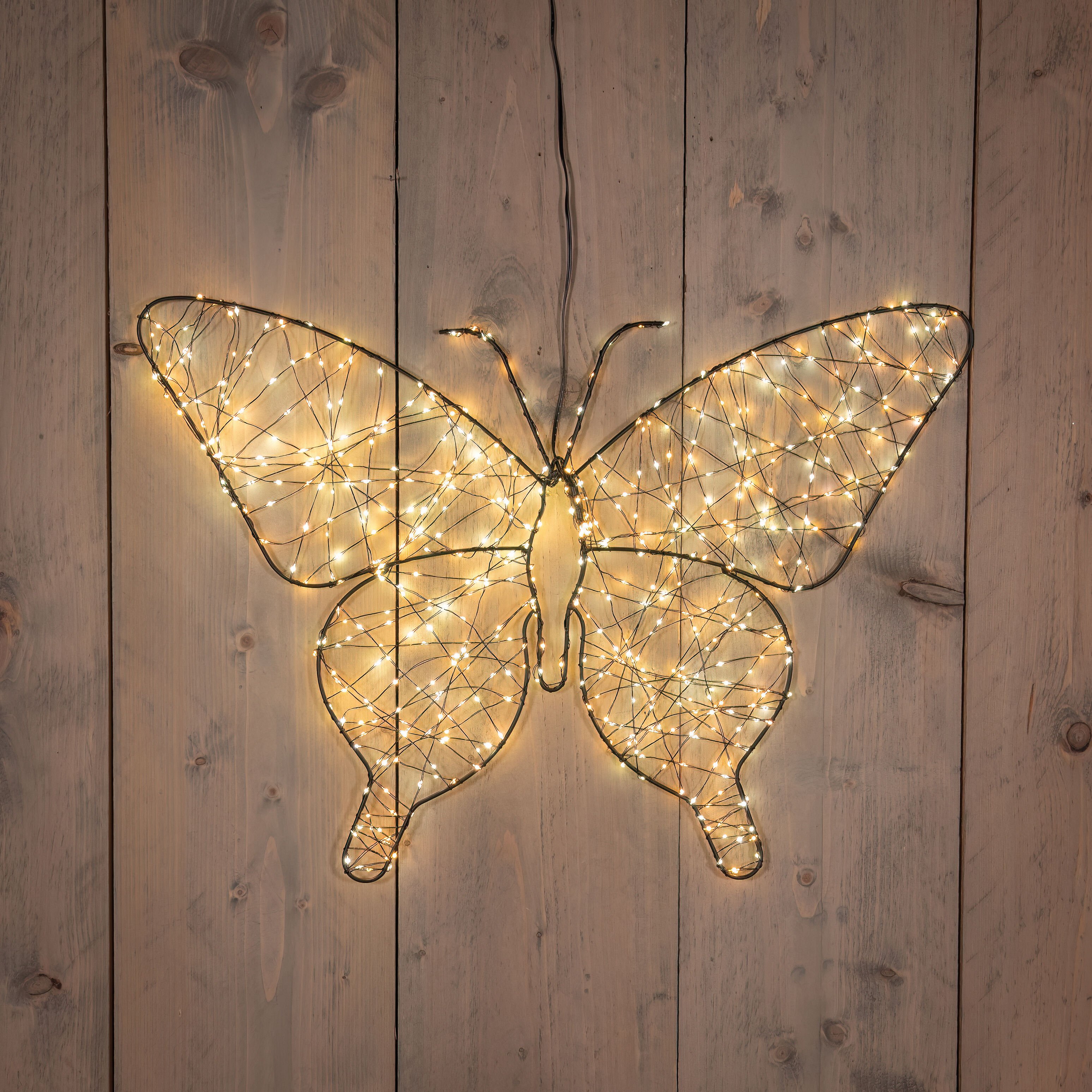 Anna's Collection Vlinder - Kerstverlichting - 600 - Klassiek warm wit - 43 cm