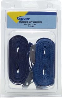 Cover - Spanband met klemgesp 2,5m x 25mm