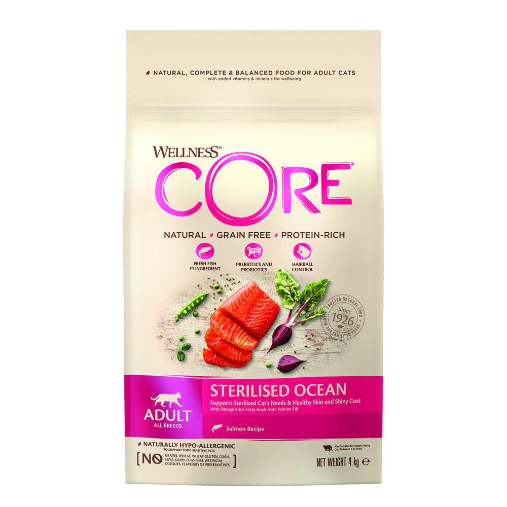 Wellness Core Sterilised Ocean Adult - Kattenvoer - 4 Kilogram - zalm Wellness Core Sterilised Ocean Adult - Kattenvoer - 4 Kilogram - zalm