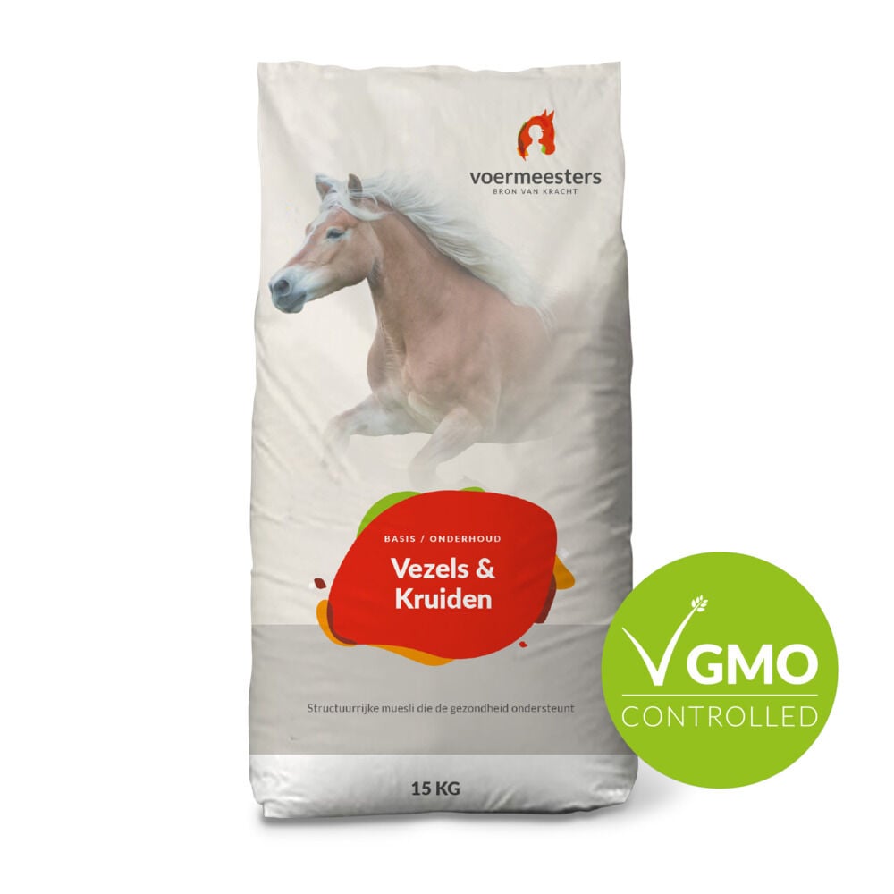 Voermeesters Vezels & Kruiden - Basisvoeding - 15 Kilogram - Zak