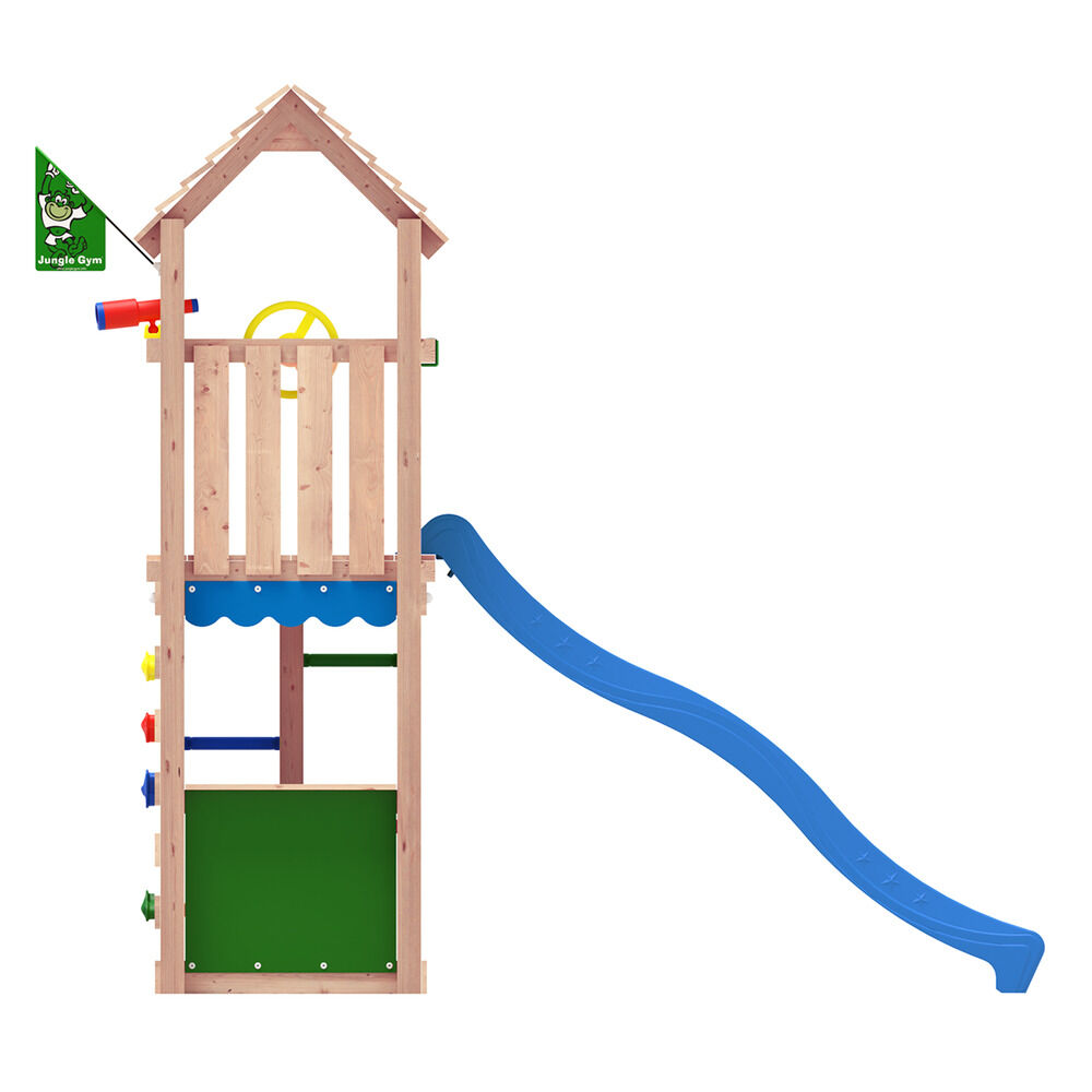 Jungle Gym Moss Grenen - Speeltoestel - Blauw - Grenenhout