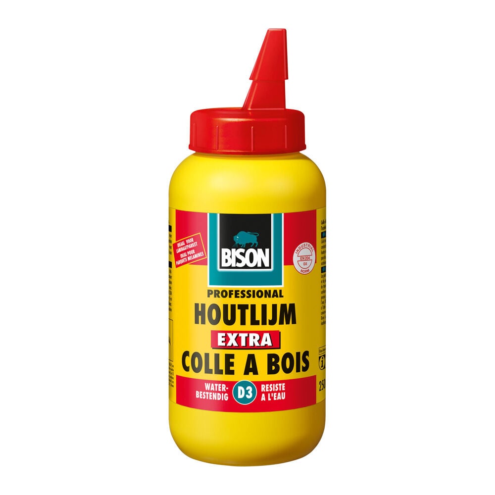 Bison Houtlijm Extra - 250 Gram - Wit Bison Houtlijm Extra - 250 Gram - Wit