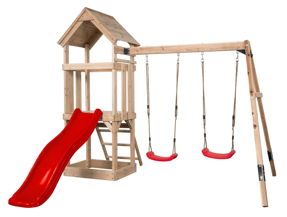 Swing King Noa - Speeltoestel - 34 Kilogram - Rood - Hout Swing King Noa - Speeltoestel - 34 Kilogram - Rood - Hout