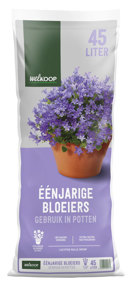 Welkoop Eenjarige bloeiers in pot - Potgrond - 45 Liter Welkoop Eenjarige bloeiers in pot - Potgrond - 45 Liter