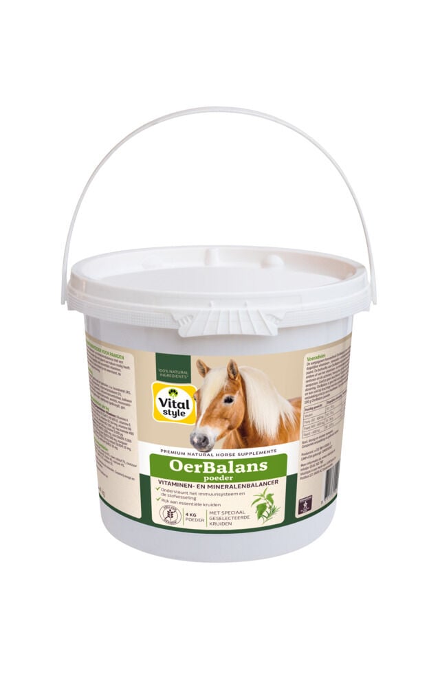 Vitalstyle Oerbalans Poeder - Paardenvoer - 4 Kilogram - Emmer Vitalstyle Oerbalans Poeder - Paardenvoer - 4 Kilogram - Emmer