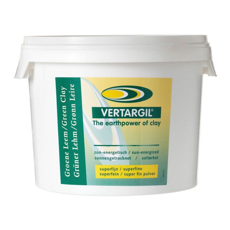 Vertargil Groene leem Grof poeder veterinair - Huidverzorging - 2500 Gram - Groen Vertargil Groene leem Grof poeder veterinair - Huidverzorging - 2500 Gram - Groen