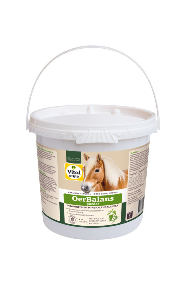 VITALstyle Oerbalans Poeder - Paardenvoer - 4 Kilogram - Emmer VITALstyle Oerbalans Poeder - Paardenvoer - 4 Kilogram - Emmer