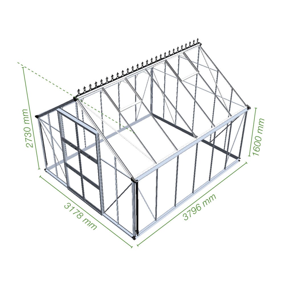 Royal Well Kate I - Kweekschap - zwart - 2.5x22.5x182 cm