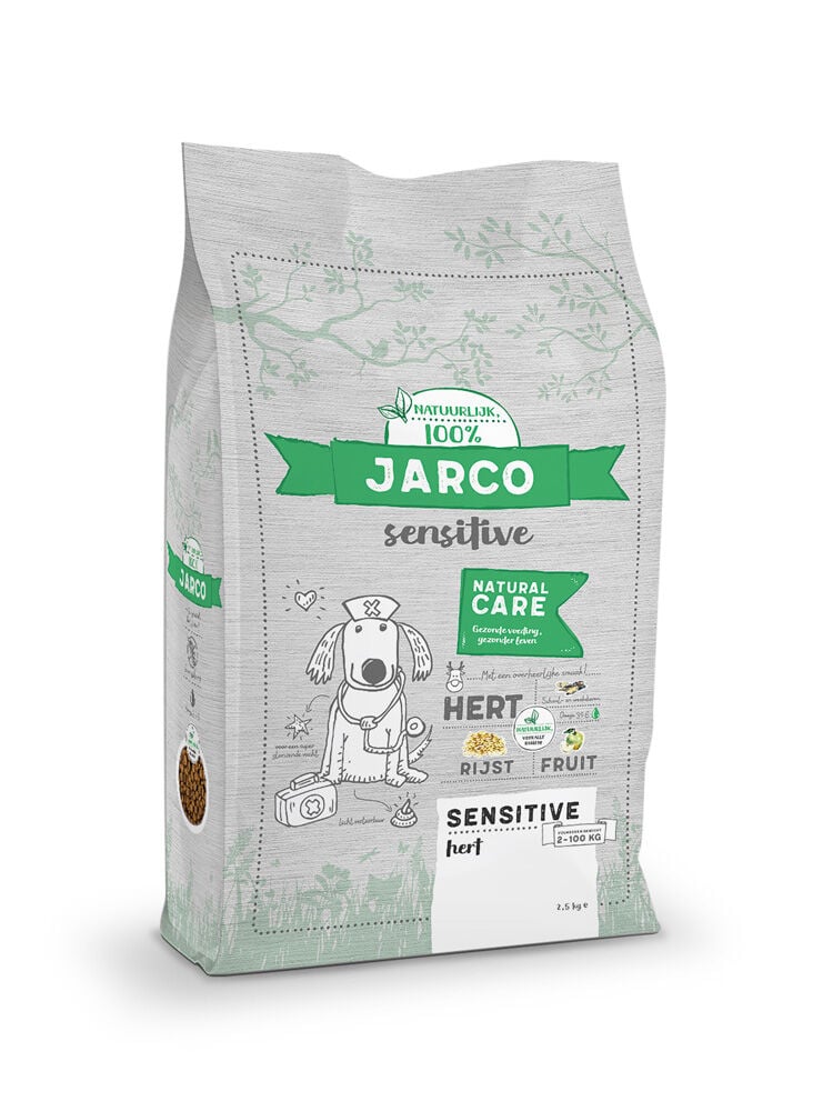 Jarco Dog Sensitive - Hondenvoer - 12500 Gram - hert Jarco Dog Sensitive - Hondenvoer - 12500 Gram - hert